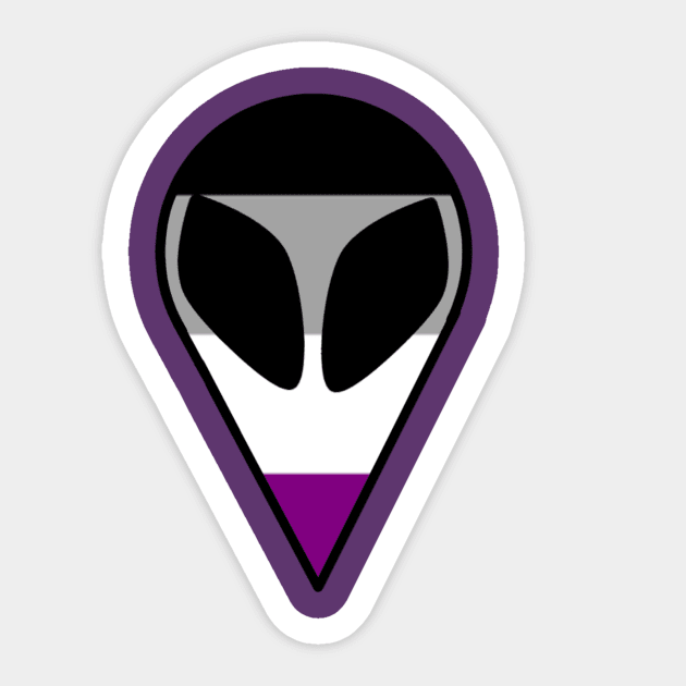 Asexual Alien Sticker by smuffeybear